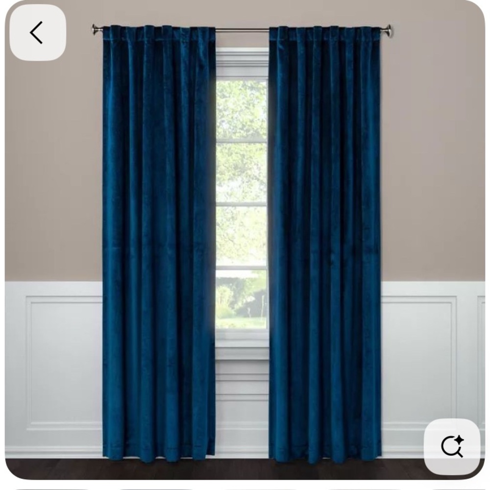 4 panels - Project 62 velvet blackout curtains (4) 96” long